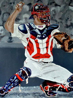 Jason Varitek of the Boston Red Sox, "Tek #33"