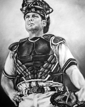 Brian McCann in charcoal, by Lauren Creedon