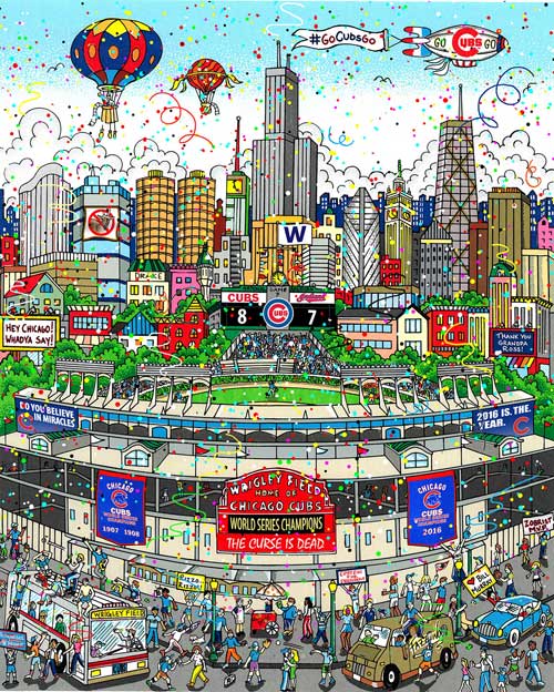 Charles Fazzino, Wrigley Field: Home of the Cubbies