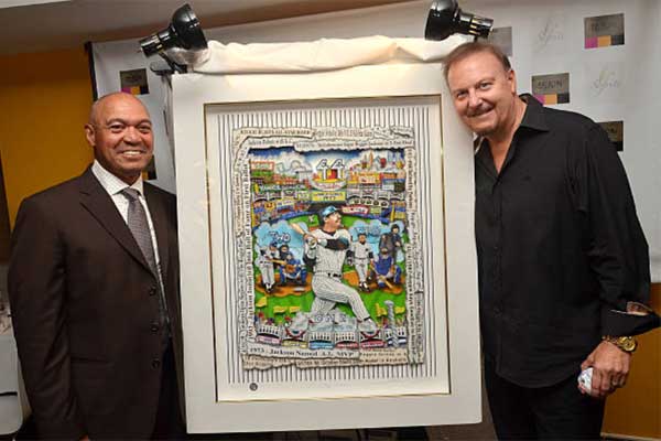 Charles Fazzino with Reggie Jackson