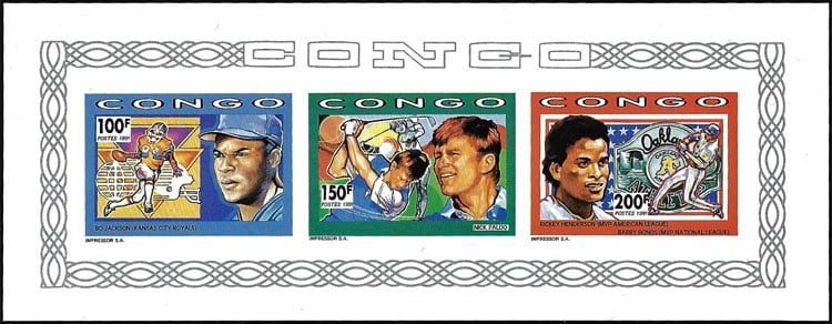 1991 Congo – Bo Jackson, Nick Faldo and Rickey Henderson