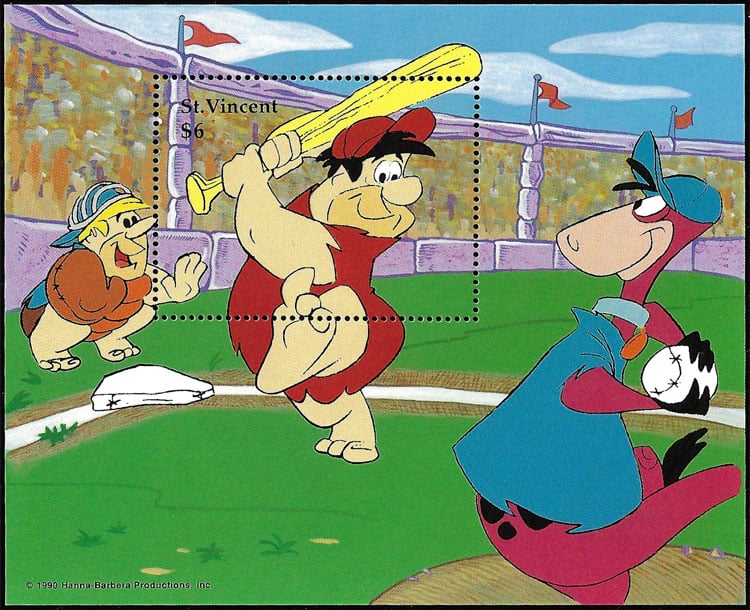 1991 St. Vincent – Baseball with the Flintstones, batting
