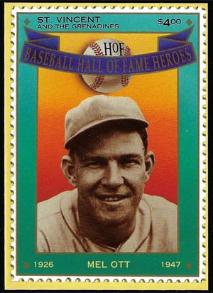 1992 St. Vincents – Hall of Fame Heroes, Mel Ott
