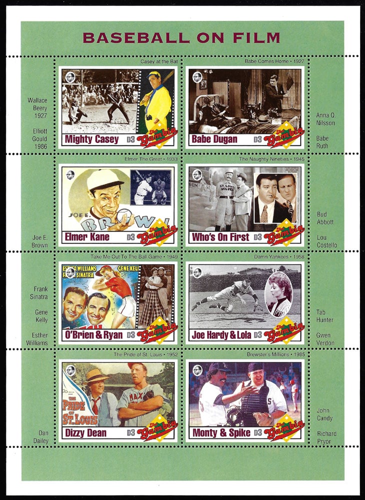 1993 Gambia – Baseball on Film, Sheet 1