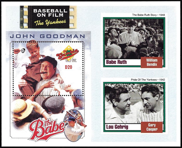 1993 Gambia – Baseball on Film, The Yankees with Babe Ruth and Lou Gehrig