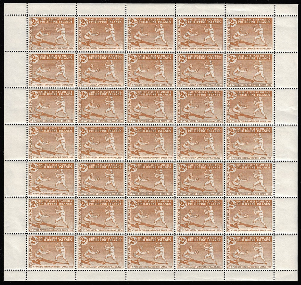 1934 Philippines Postage Stamp Sheet – 10th Far Eastern Championship Games 1934 Philippines Postage Stamp Sheet – 10th Far Eastern Championship Games