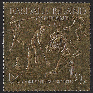 1992 Scotland – Easdale Island, Competitive Sports, Gold Stamp