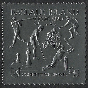 1992 Scotland – Easdale Island, Competitive Sports, Silver Stamp